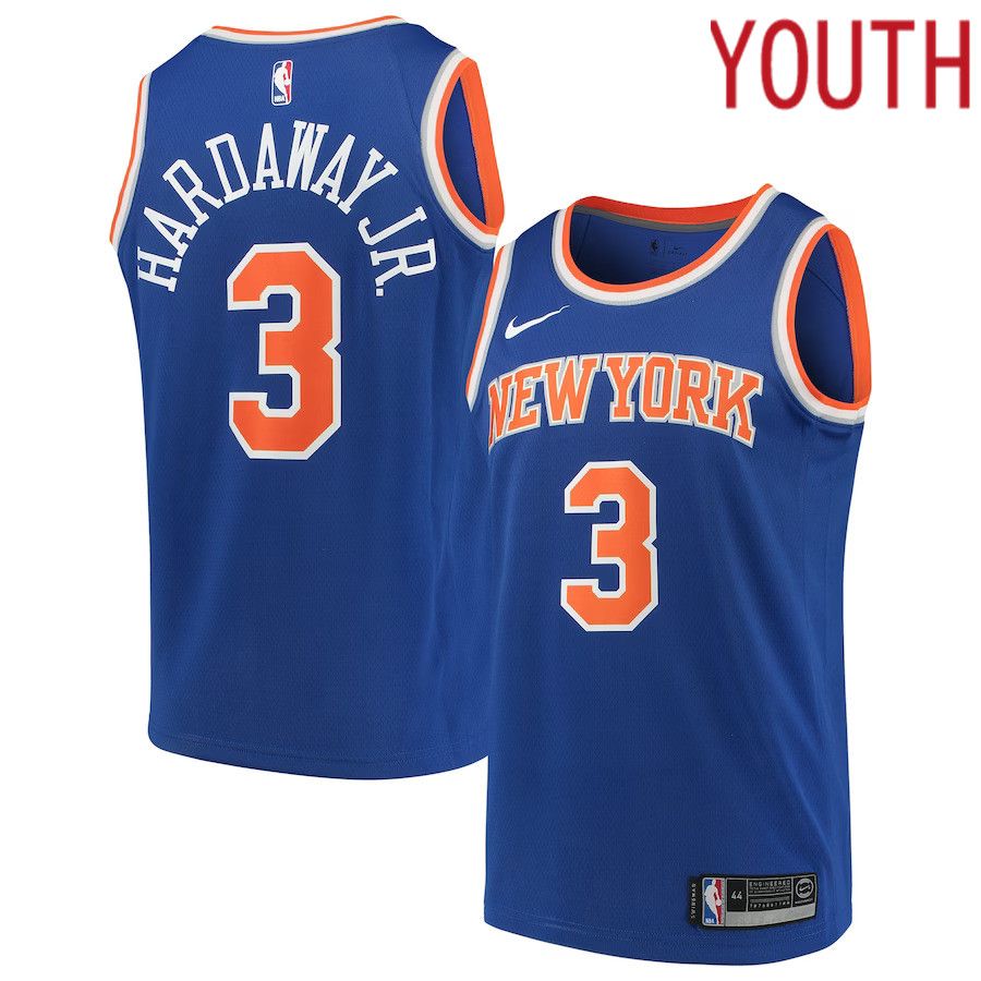 Youth New York Knicks 3 Tim Hardaway Jr. Nike Blue Swingman NBA Jersey
